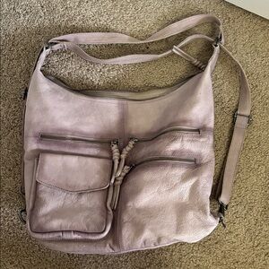 Free People Brixie convertible bag lavender/grey